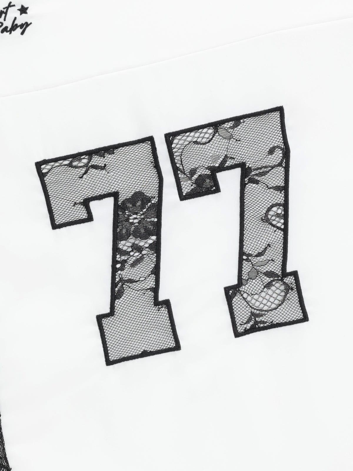 Aelfric Eden Lace Patchwork Off Shoulder Tee Female Product Image