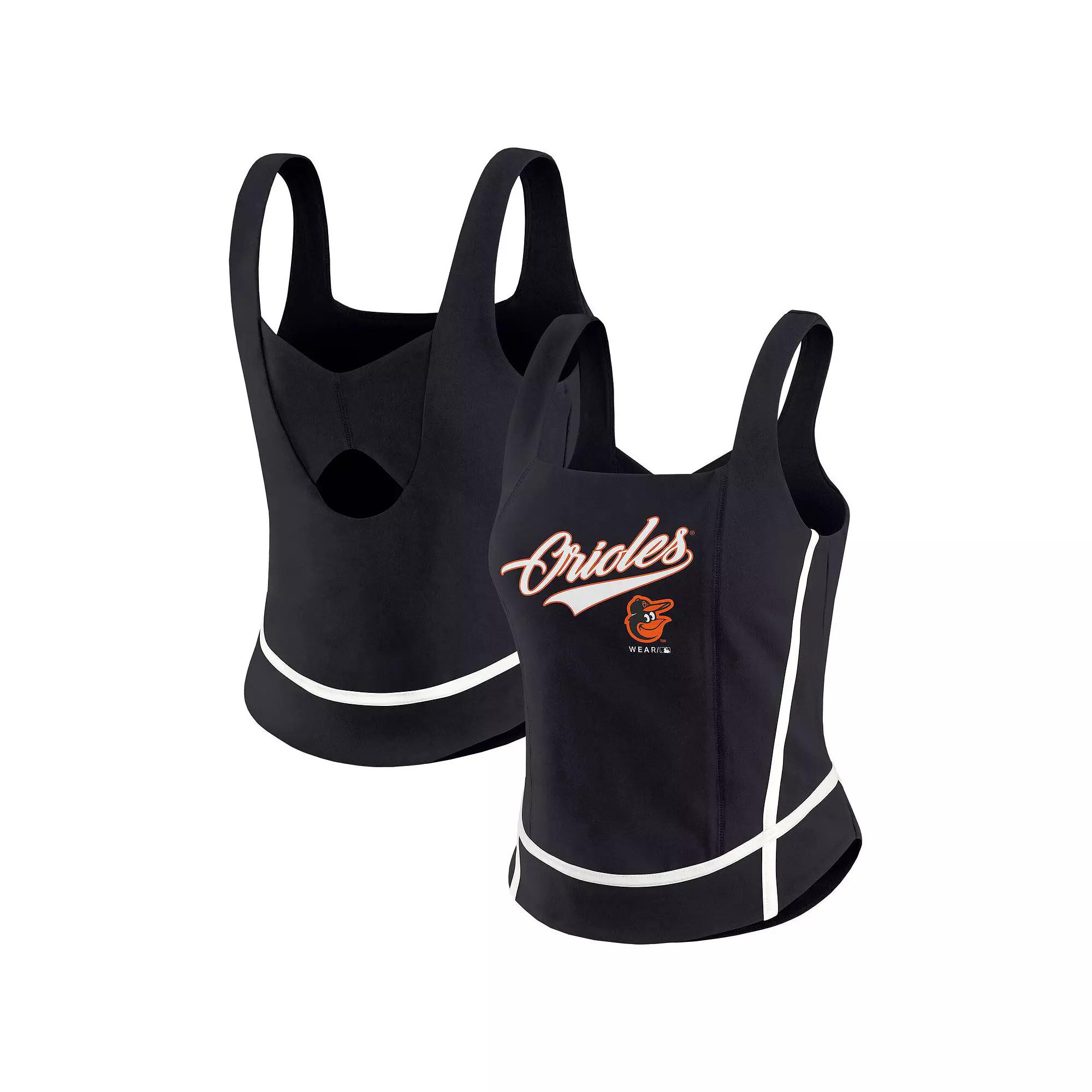 Women's WEAR by Erin Andrews Black Cincinnati Bengals Square Neck Tank Top,  Product Image