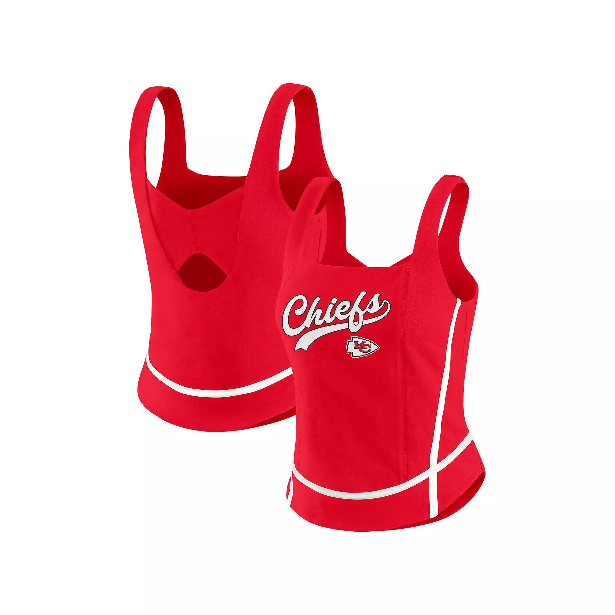 Women's WEAR by Erin Andrews Navy Chicago Bears Square Neck Tank Top,  Product Image