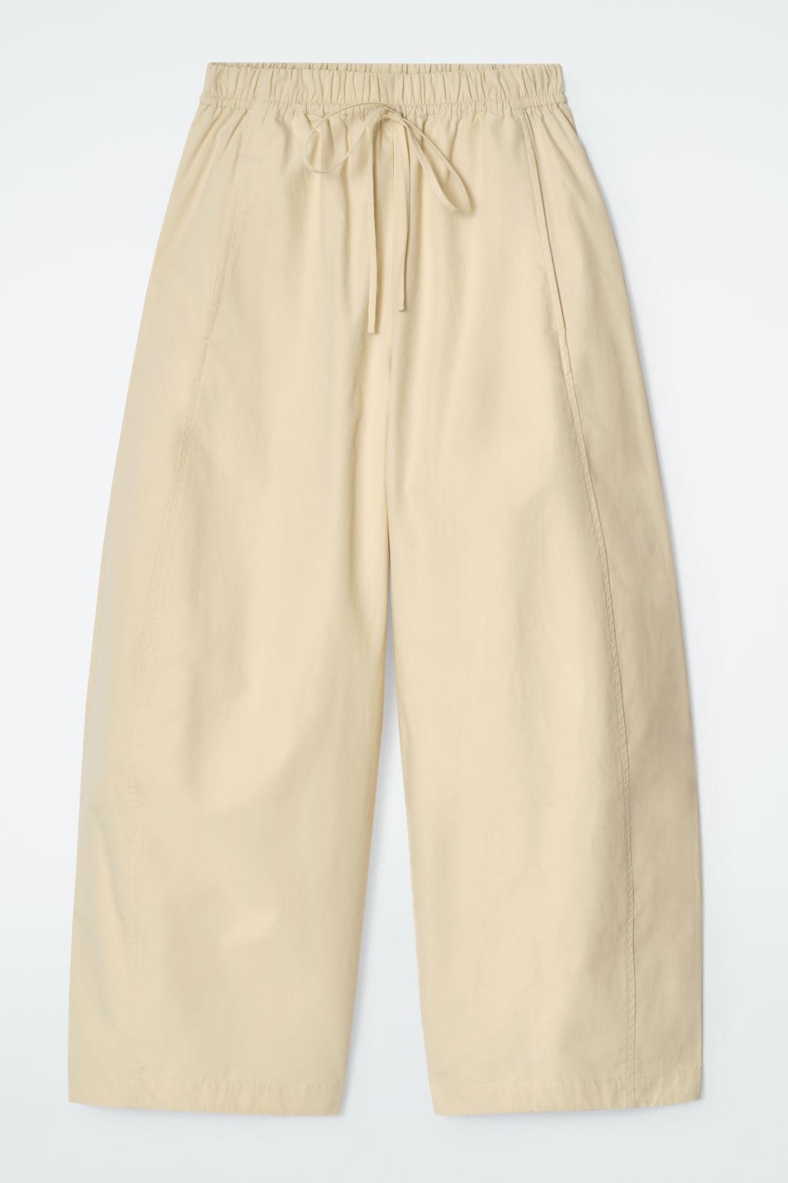 ELASTICATED BARREL-LEG PANTS Product Image