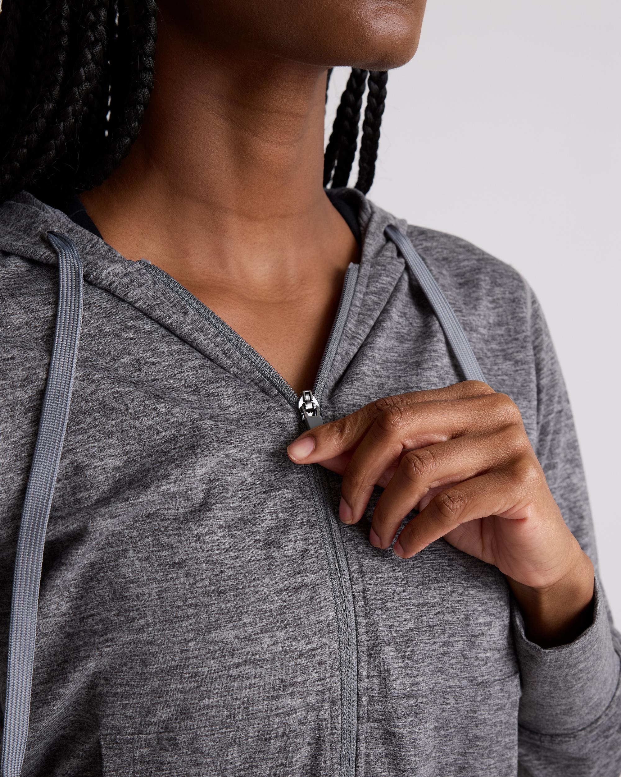 Quince | Women's Super Soft Performance Full Zip Hoodie Flowknit Activewear, Recycled Polyester Product Image