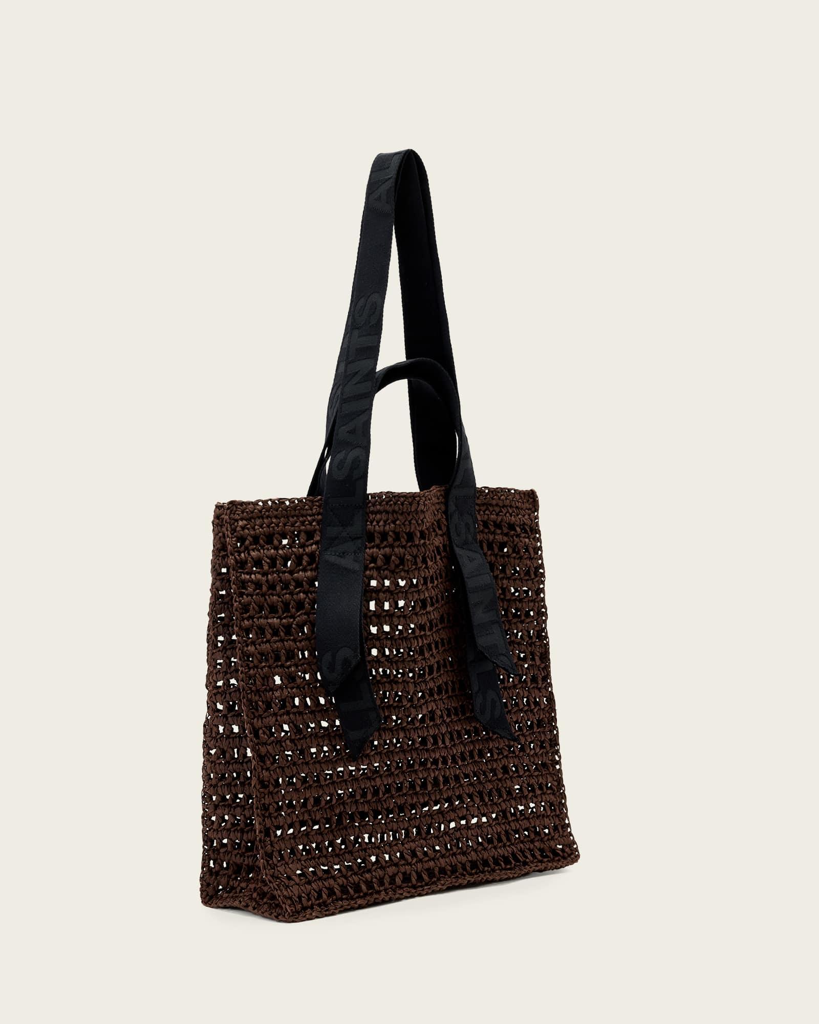 Lullah Woven Tote Bag COGNAC BROWN | ALLSAINTS US Product Image