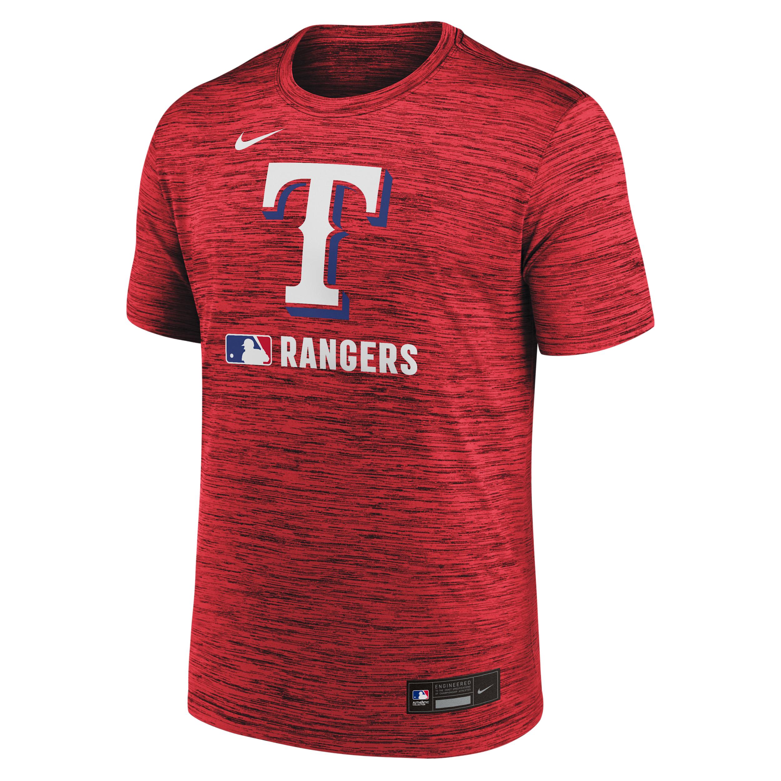 Texas Rangers Authentic Collection Velocity Nike Mens Dri-FIT MLB T-Shirt | 02ER62QTER-WLZ Product Image