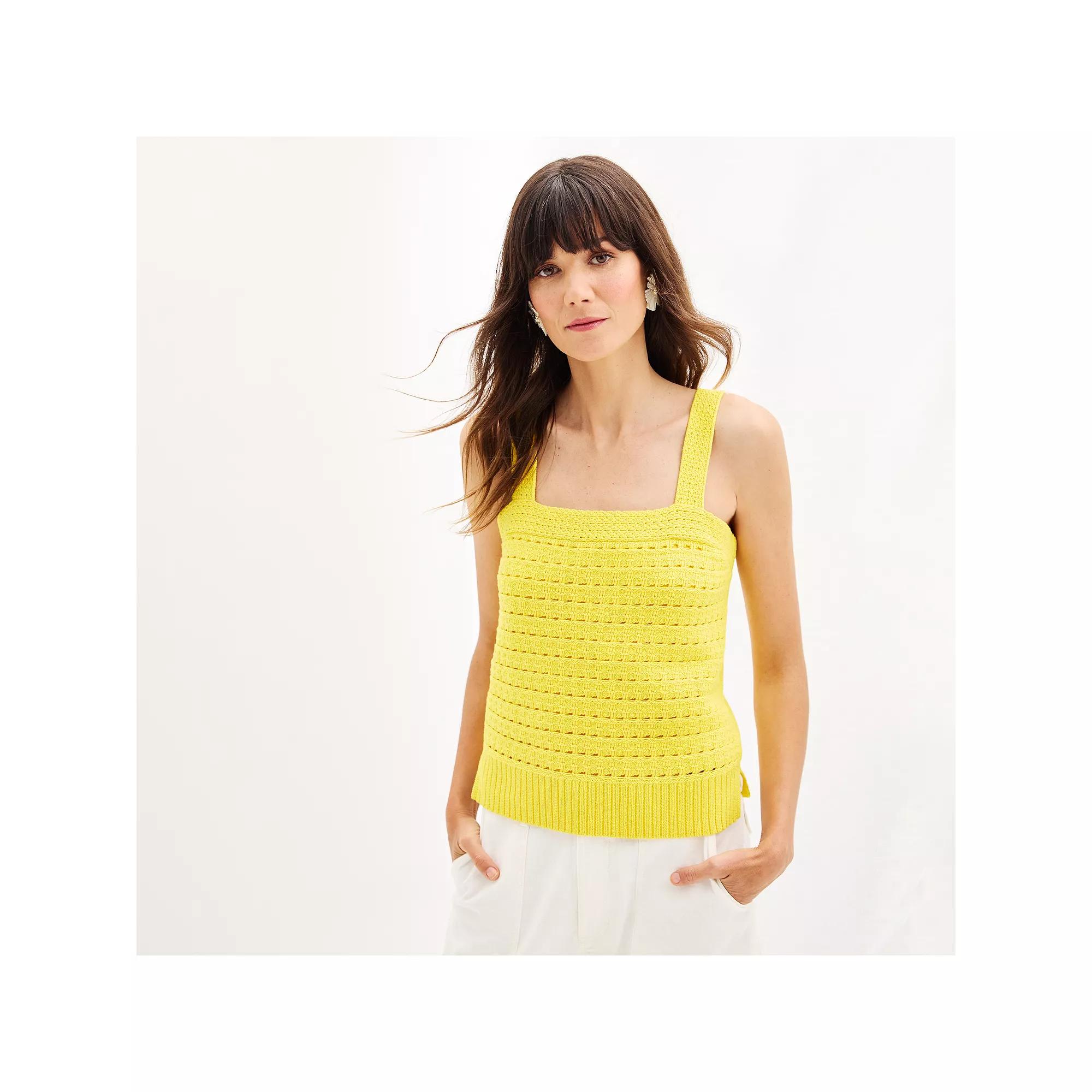 Women's Sonoma Goods For Life® Squareneck Crochet Sweater Tank Top,  Product Image