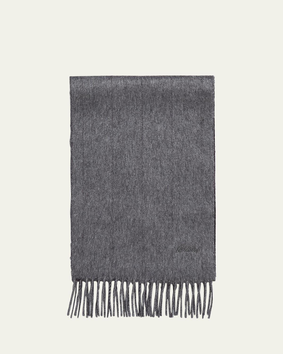 Mens Fringe Silk Cashmere Scarf Product Image