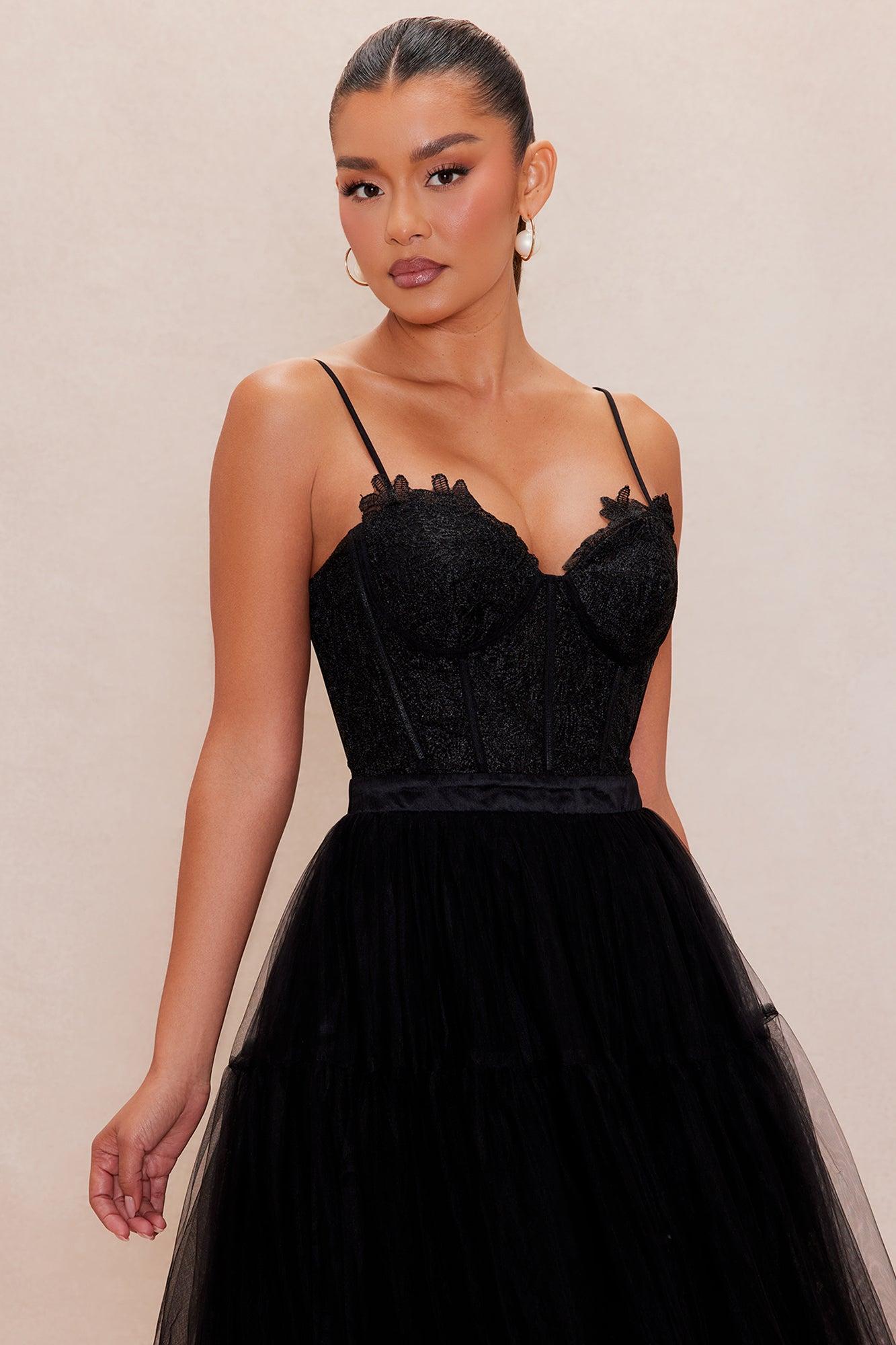 Anabella Tulle Gown - Black Female Product Image