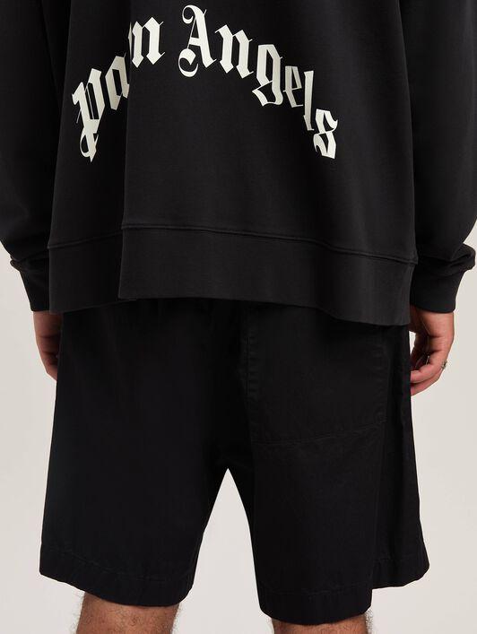 Curved Logo zippered Hoodie Product Image