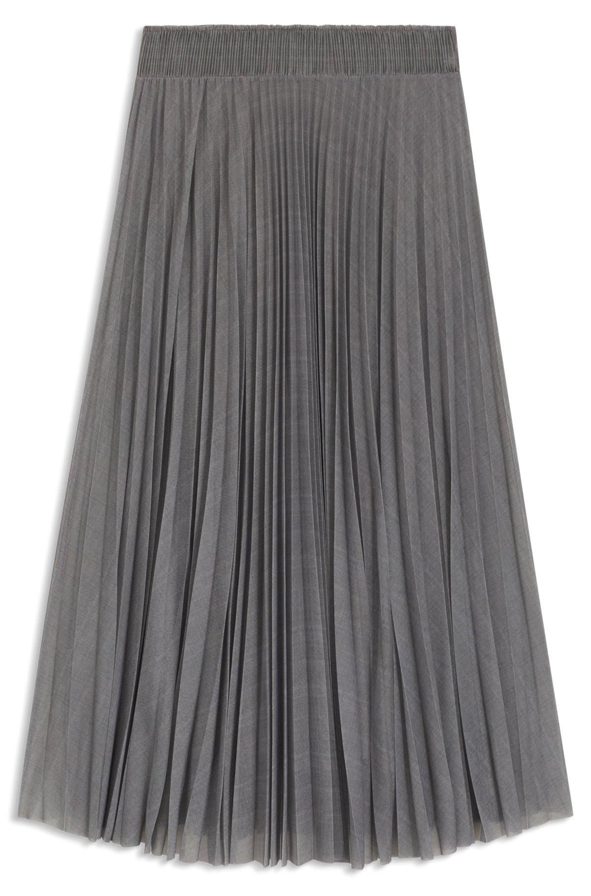 BOSS - Lined tulle skirt with plissé pleats - Patterned Product Image