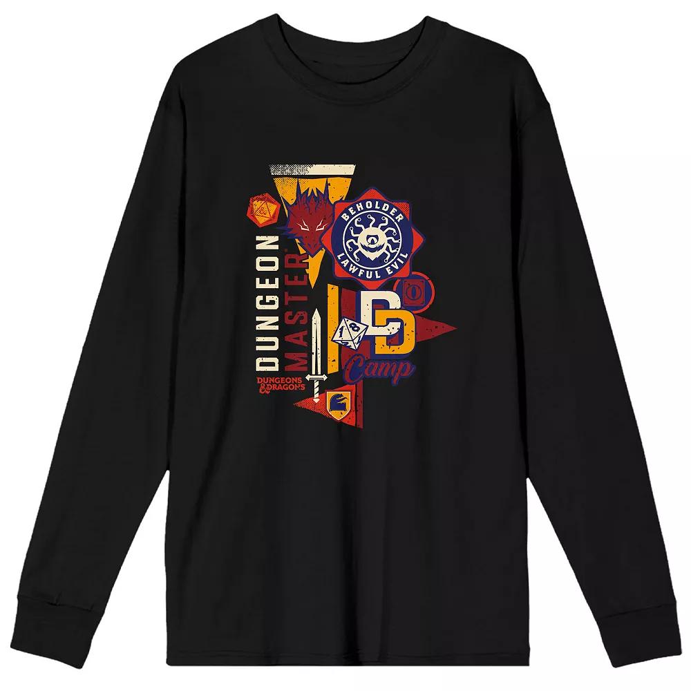 Men's Dungeons & Dragons Dungeon Master Sporty Long Sleeve Graphic Tee, Size: Small, Black Product Image