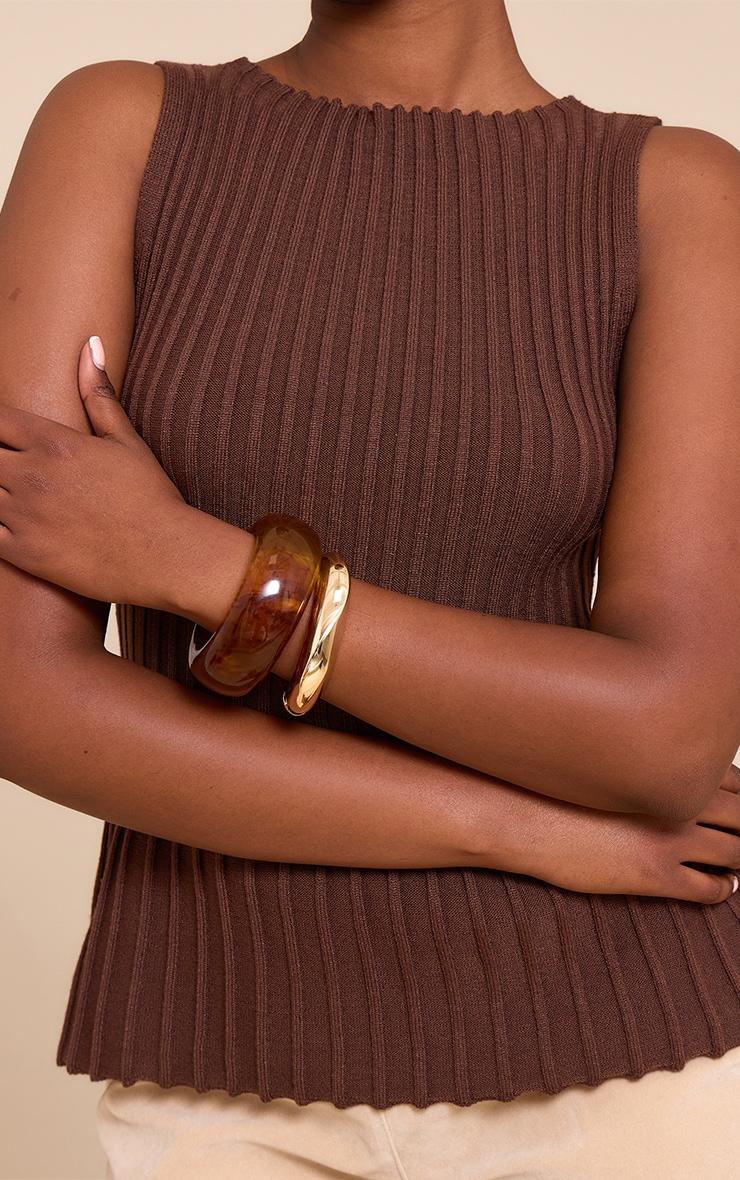 Butter Yellow Brown Resin Bangle Multipack Product Image