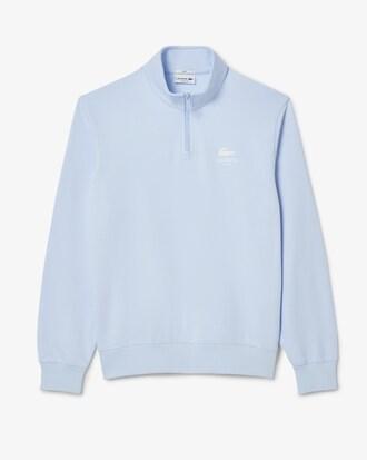 High Neck Zip-Up Print Sweatshirt Product Image