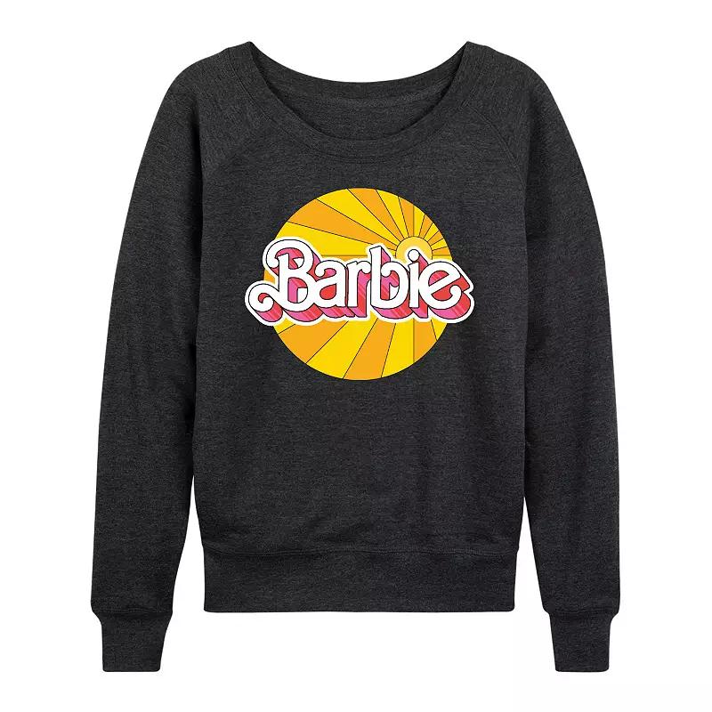 Women's Barbie® Sunburst Logo French Terry Long Sleeve Tee, Girl's,  Product Image