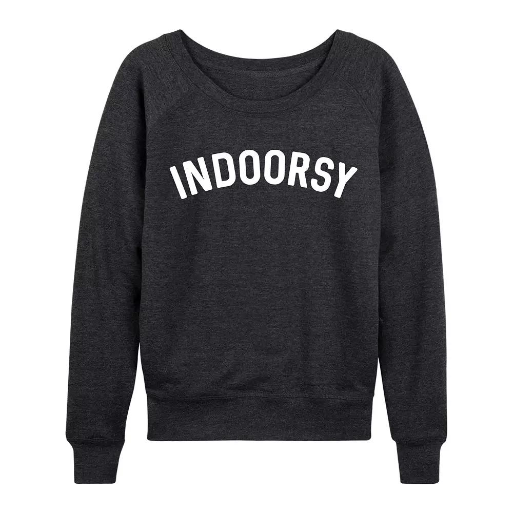 Women's Indoorsy French Terry Long Sleeve Tee, Girl's,  Product Image
