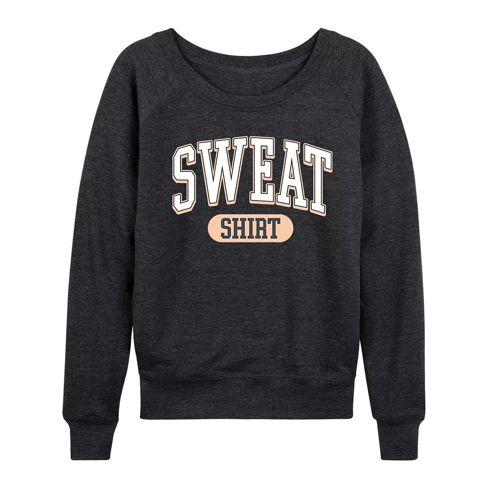 Women's Sweat Shirt French Terry Long Sleeve Tee,  Product Image