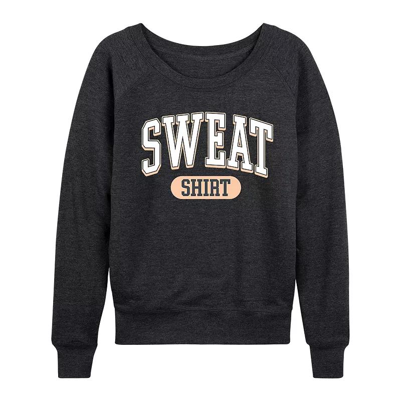 Women's Sweat Shirt French Terry Long Sleeve Tee,  Product Image