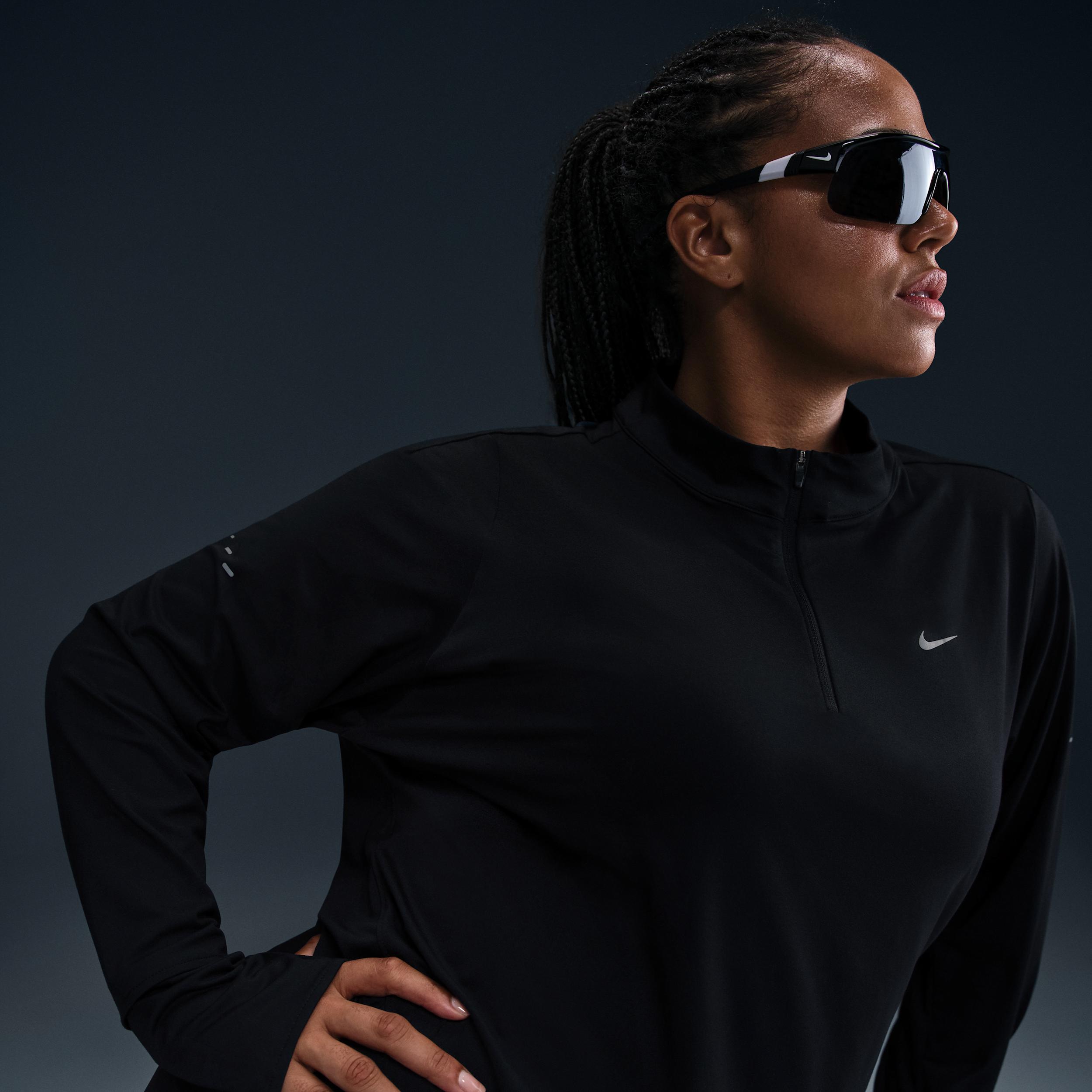 Nike Womens Swift Dri-FIT UV 1/4-Zip Running Top (Plus Size) | HQ0501-010 Product Image