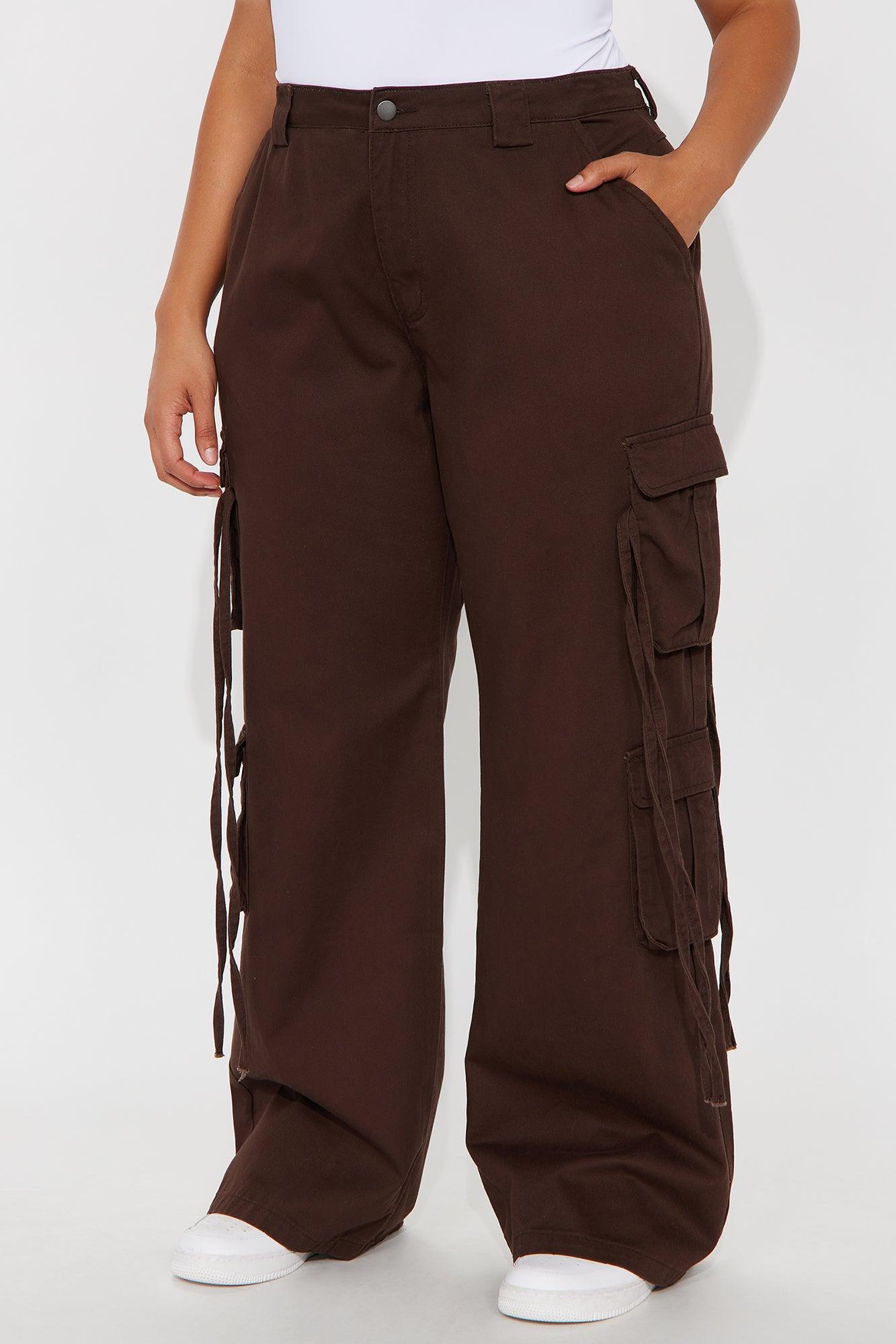 Golden Hour Wide Leg Cargo Pant - Chocolate Female Product Image