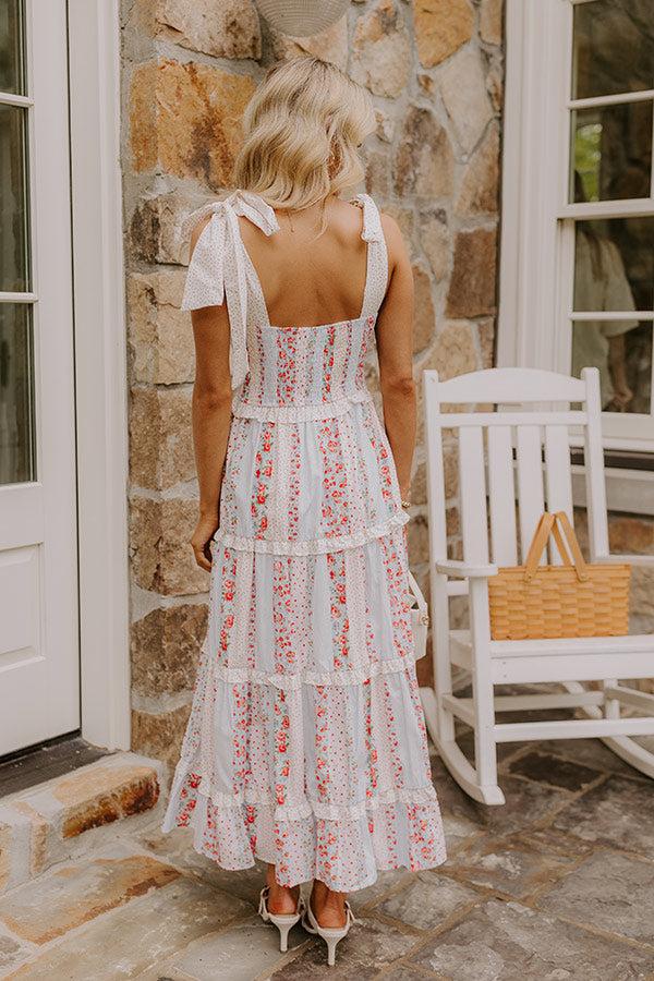 Prairie Bloom Floral Tiered Midi Dress Product Image