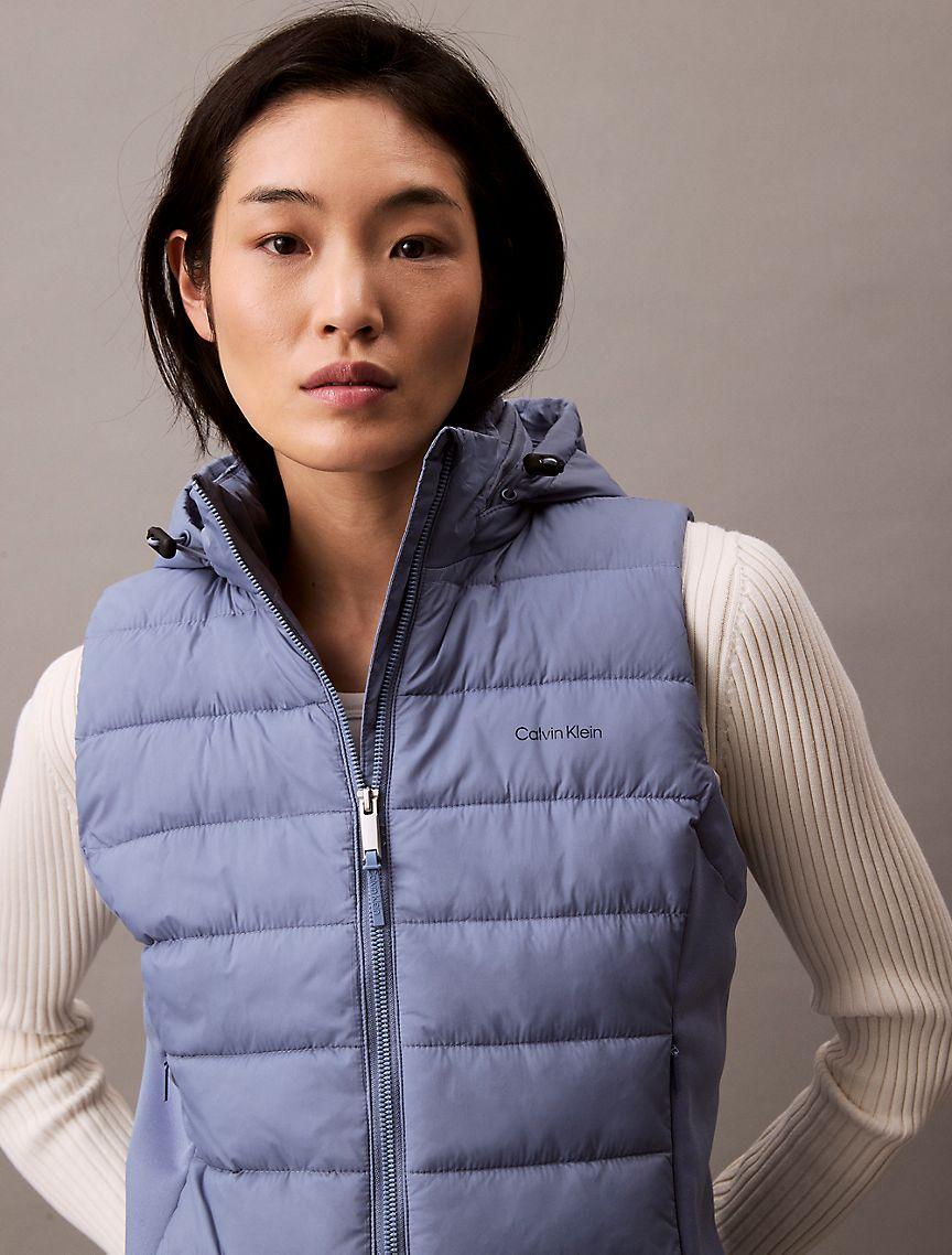 Mixed Media Puffer Vest Product Image