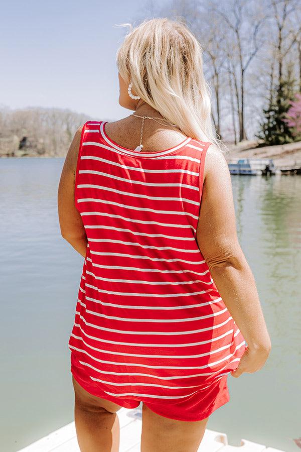 Afternoon Sail Stripe Shift Tank Curves Product Image