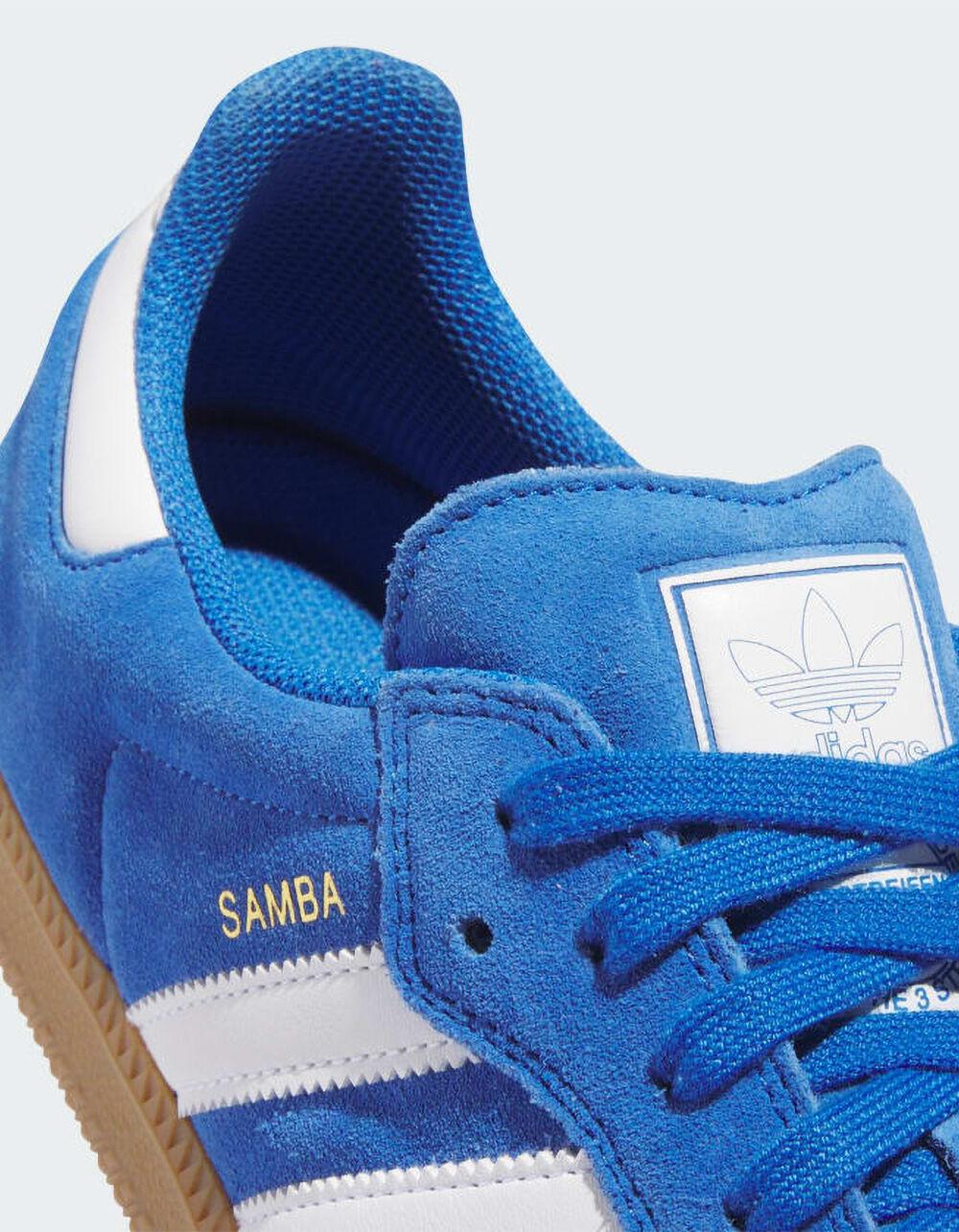 ADIDAS Samba ADV Shoes - BLUE BIRD / CLOUD WHITE / GOLD METALLIC Product Image