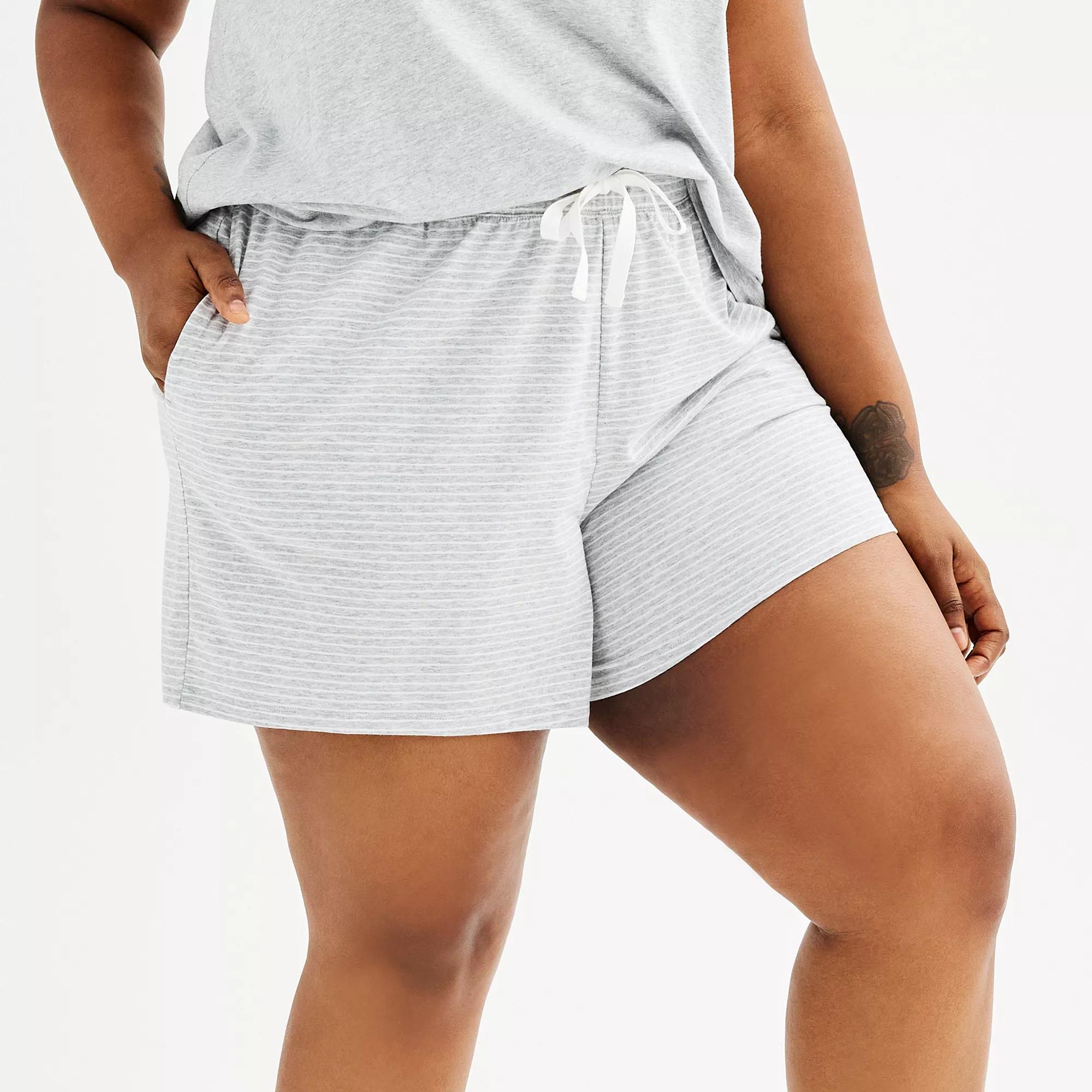 Plus Size Sonoma Goods For Life® Cotton Modal Sleep Short, Women's, Size: 1XL, Medium Cumulus Grey Product Image