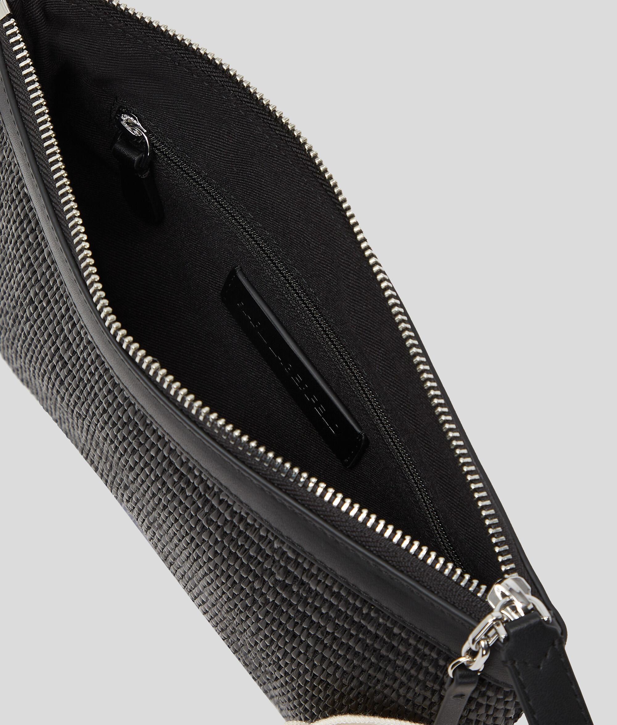 K/SIGNATURE FLOWER RAFFIA BEACH POUCH Product Image