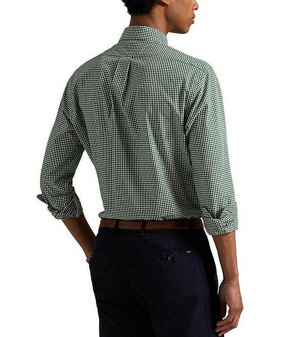 Polo Ralph Lauren Slim Fit Gingham Stretch Poplin Long Sleeve Woven Shirt Product Image