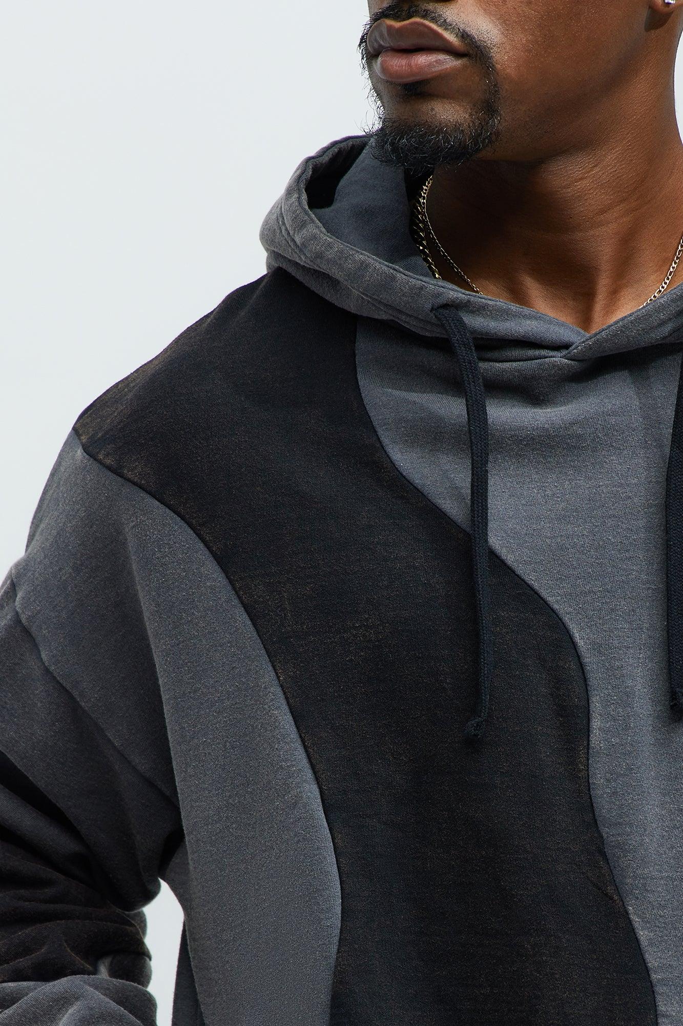 Washed Abstract Hoodie - Black Product Image
