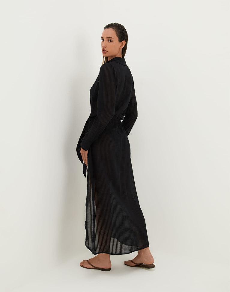 Mirian Long Cover Up - Black Product Image