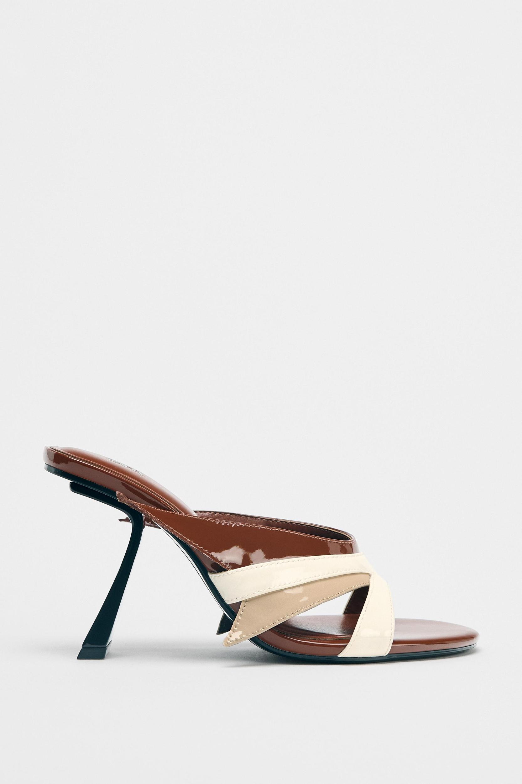 ASYMMETRIC HEELED SANDALS Product Image