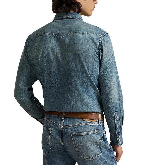Polo Ralph Lauren Classic-Fit Long-Sleeve Western Shirt Product Image