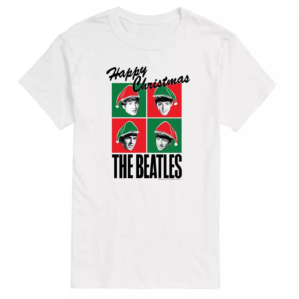 Big & Tall The Beatles Happy Christmas Graphic Tee, Men's,  Product Image