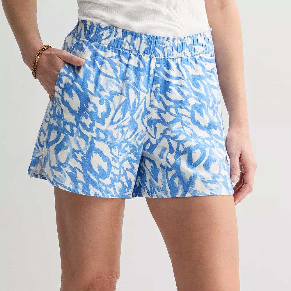 Women's Sonoma Goods For Life® Dolphin Hem Shorts, Size: Small, Gray Geo Lines Product Image