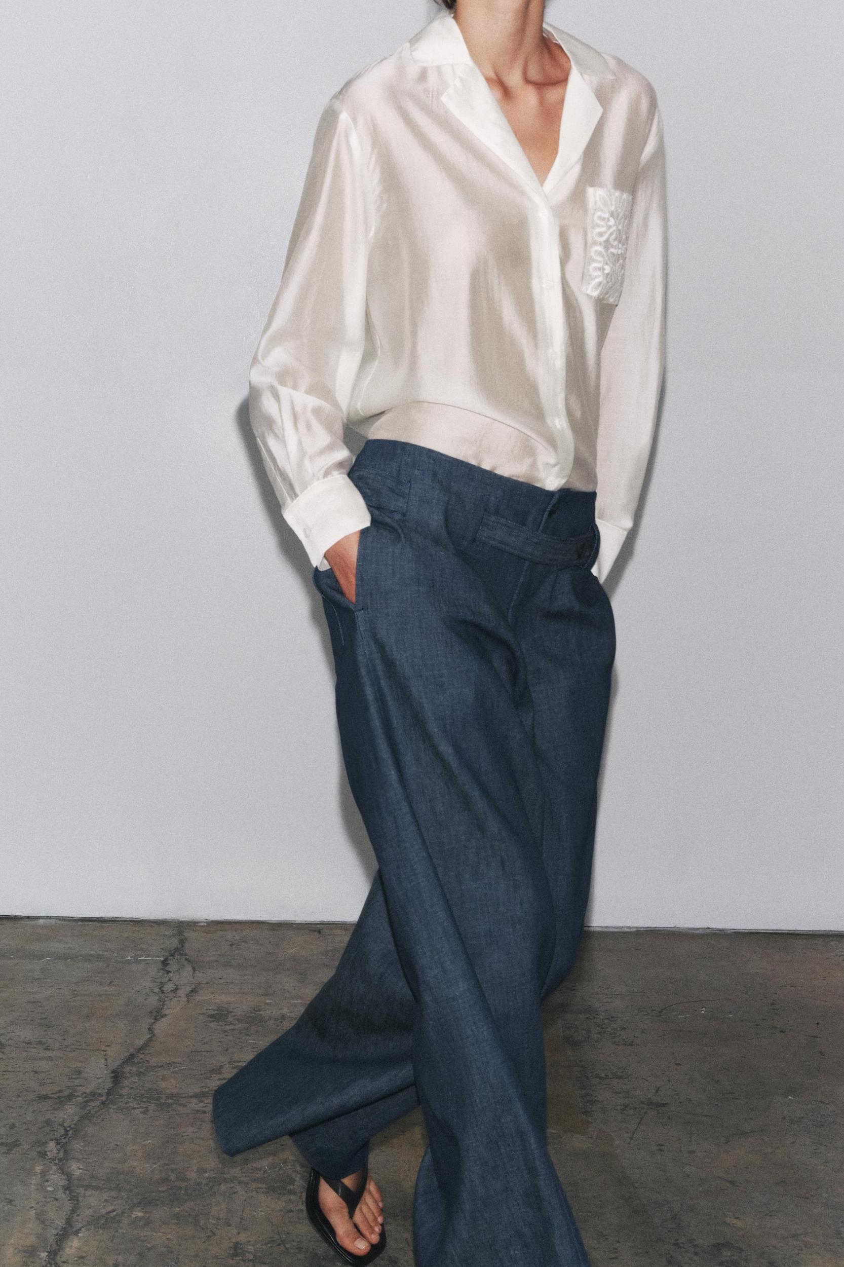 ZW COLLECTION EMBROIDERED POCKET SHIRT Product Image