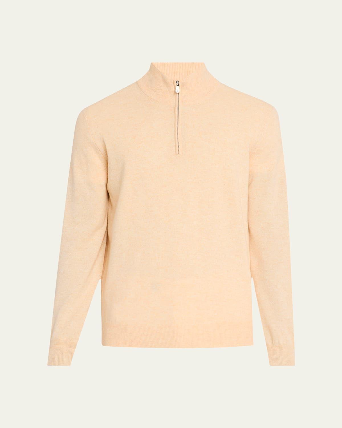 Mens Cashmere Half-Zip Sweater Product Image