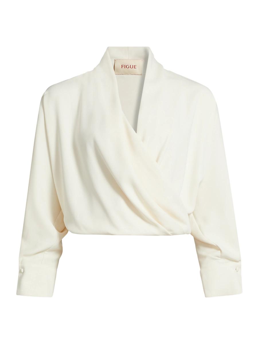 Womens Fallon Draped Surplice Top Product Image