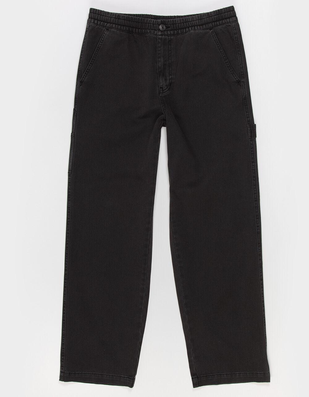 RSQ Mens Straight Fit Pull On Carpenter Pants - BLACK Product Image