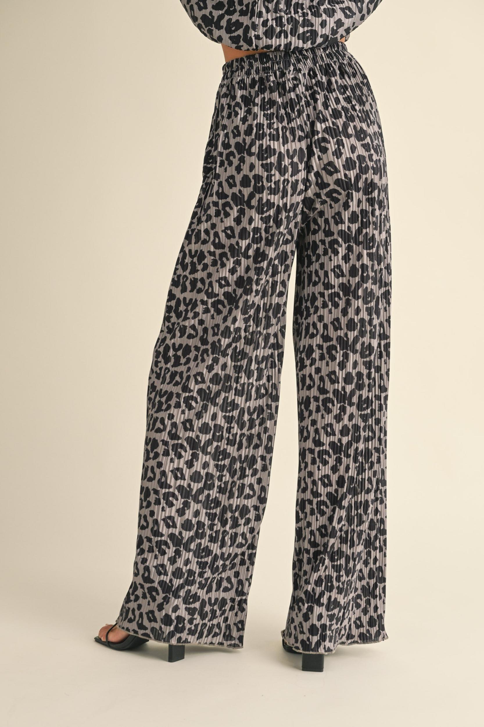 Leopard Wide Pants Product Image