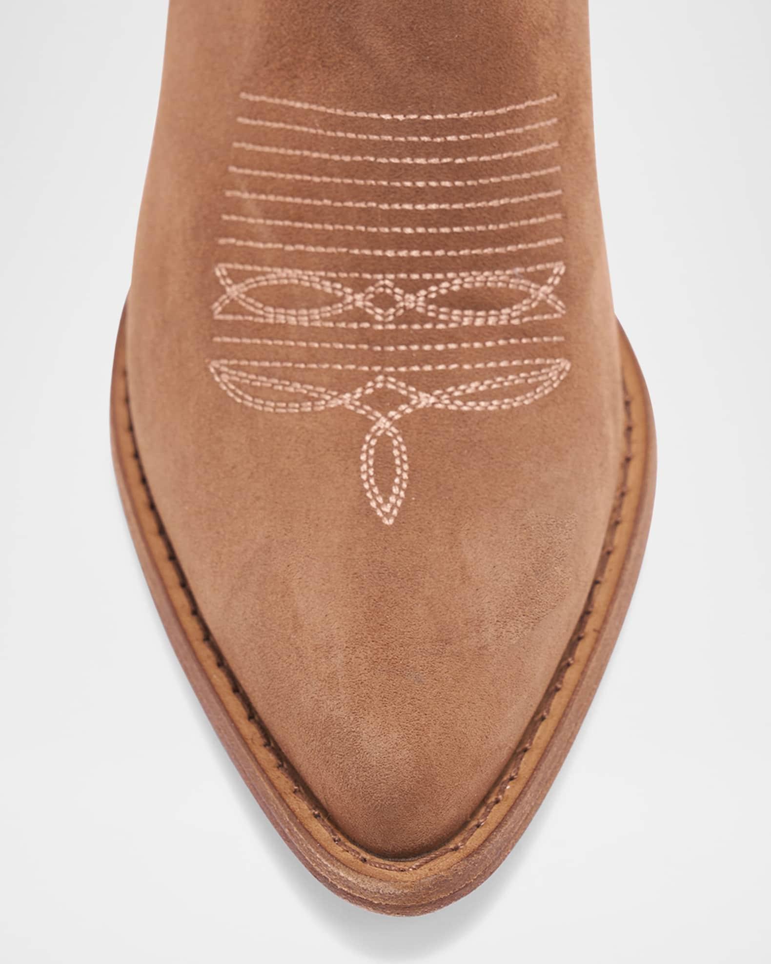 Leigh Anne Suede Western Ankle Booties Product Image