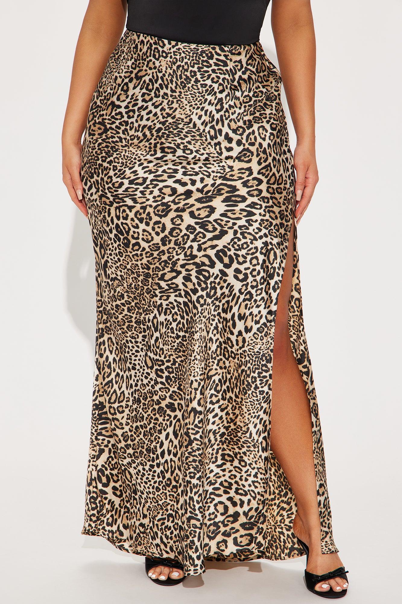 Feline Instincts Leopard Maxi Skirt - Brown/combo Product Image