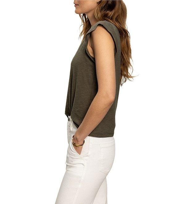 Sanctuary West Side Scoop Neck Short Flutter Sleeve Tee Product Image