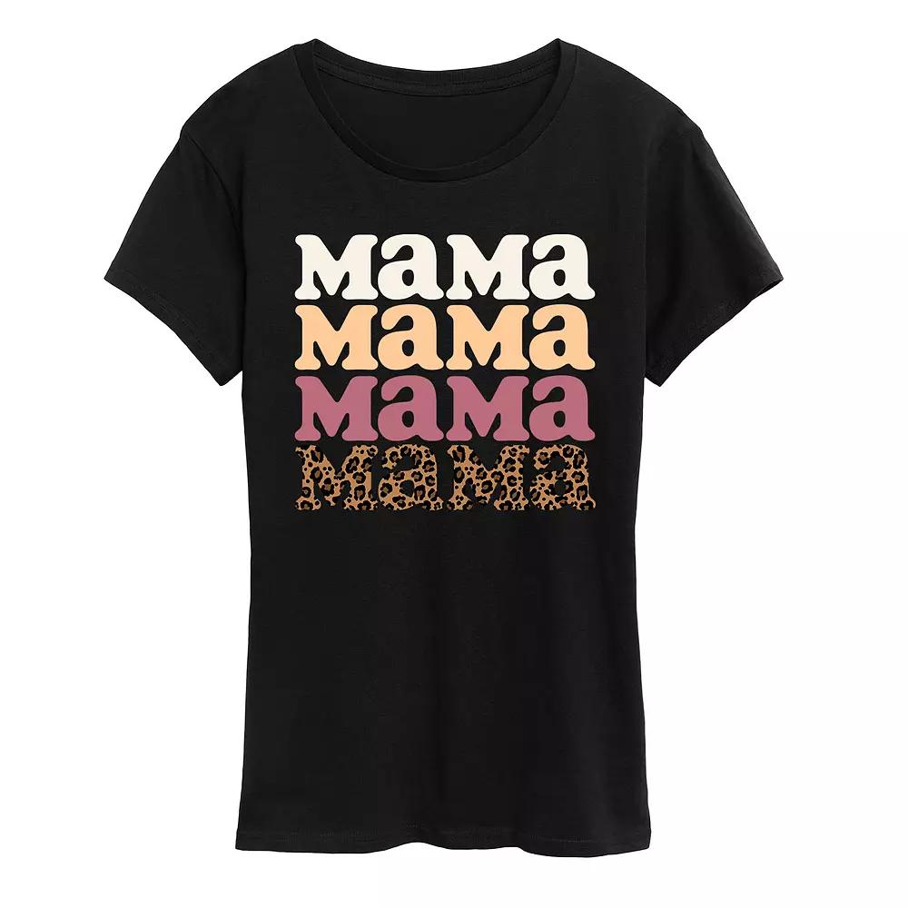 Women's MAMA Leopard Graphic Tee, Girl's,  Product Image