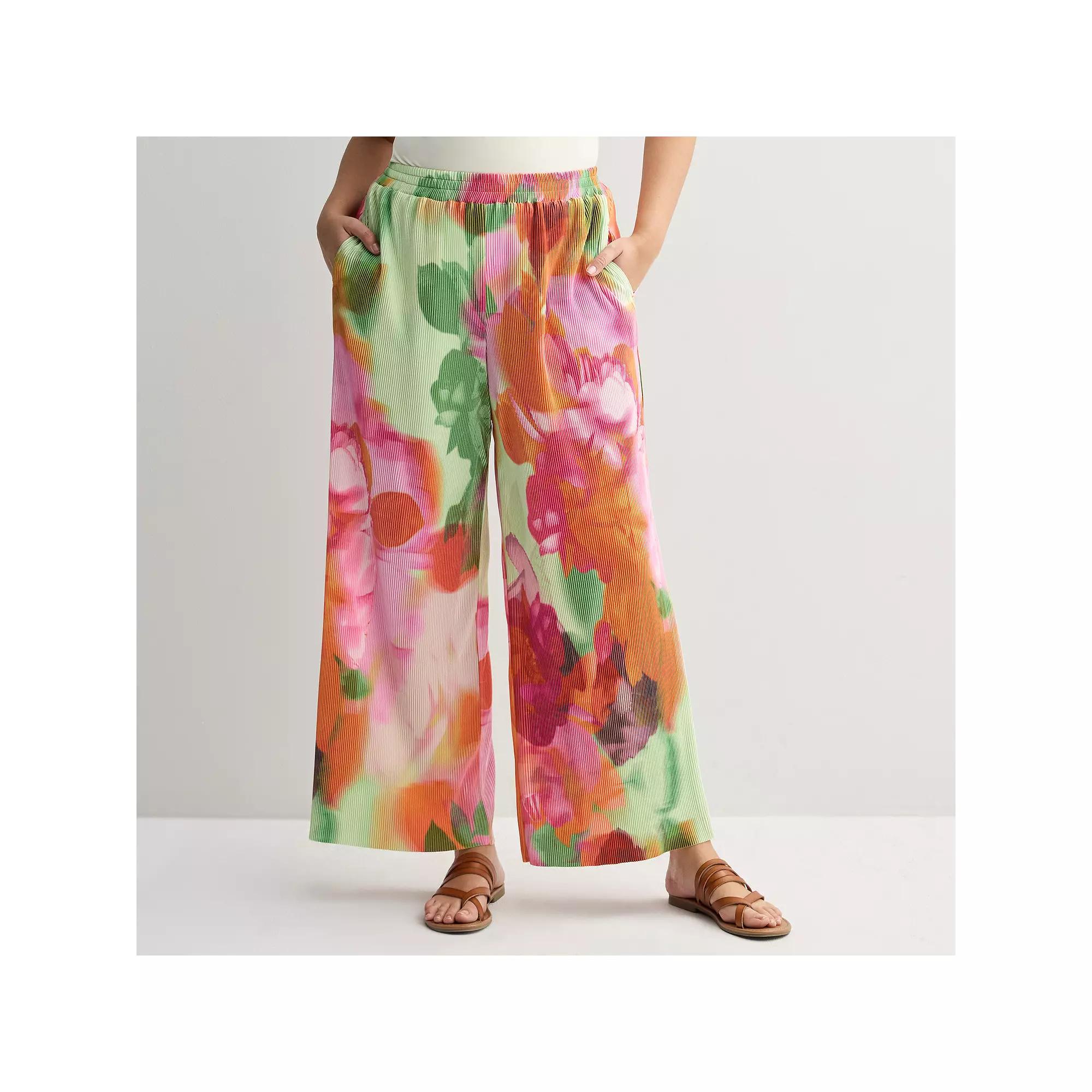 Women's INTEMPO™ Plisse Pants, Size: XL, Pink Garden Product Image