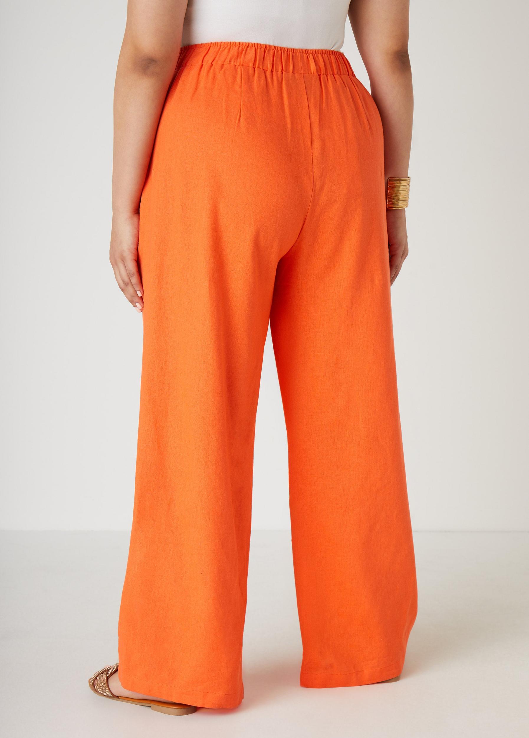High Rise Linen Blend Pants Product Image