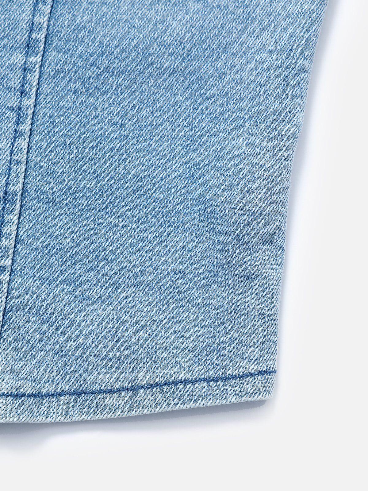 Aelfric Eden Slit Wrinkle Denim Skirt Set Female Product Image