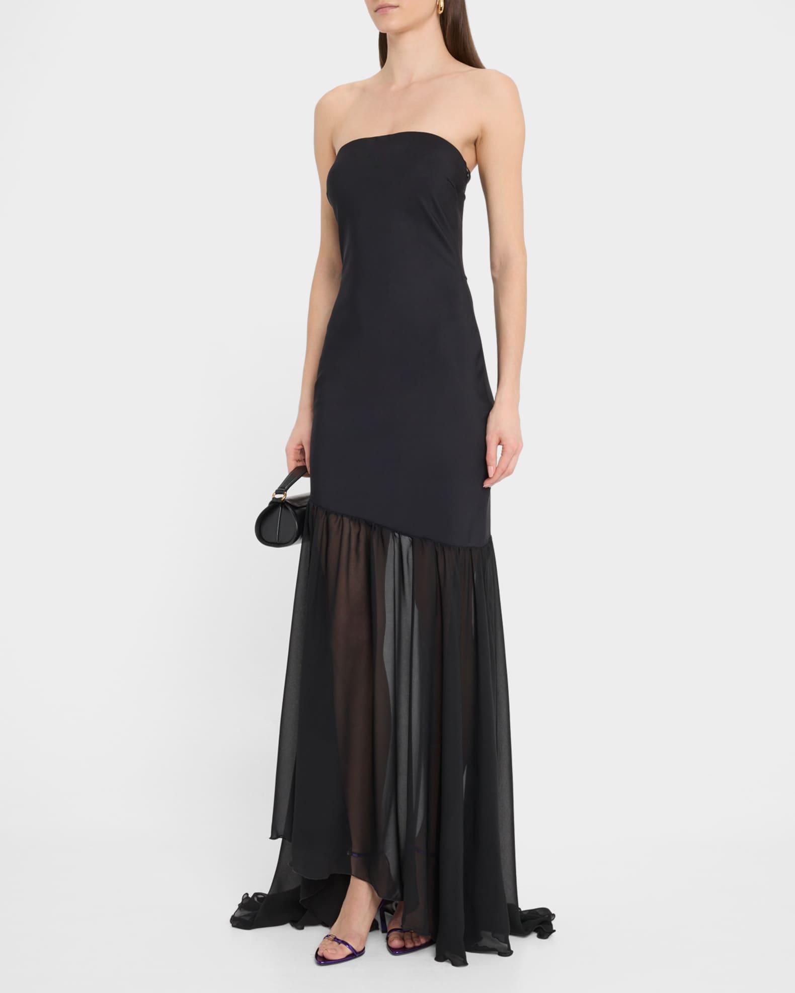 Strapless Illusion Skirt Gown Product Image