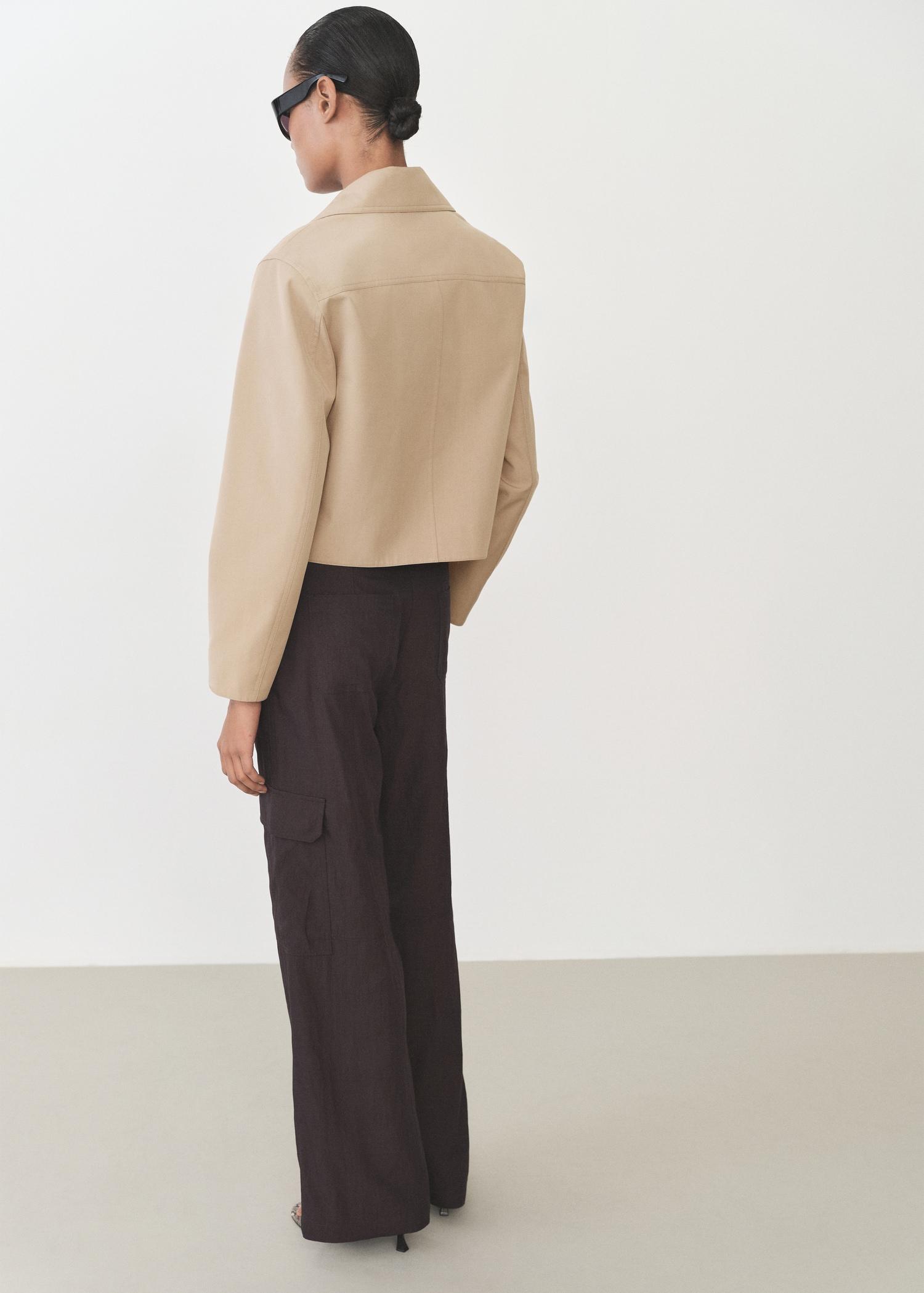 Cotton jacket with pockets - Women | MANGO USA Product Image