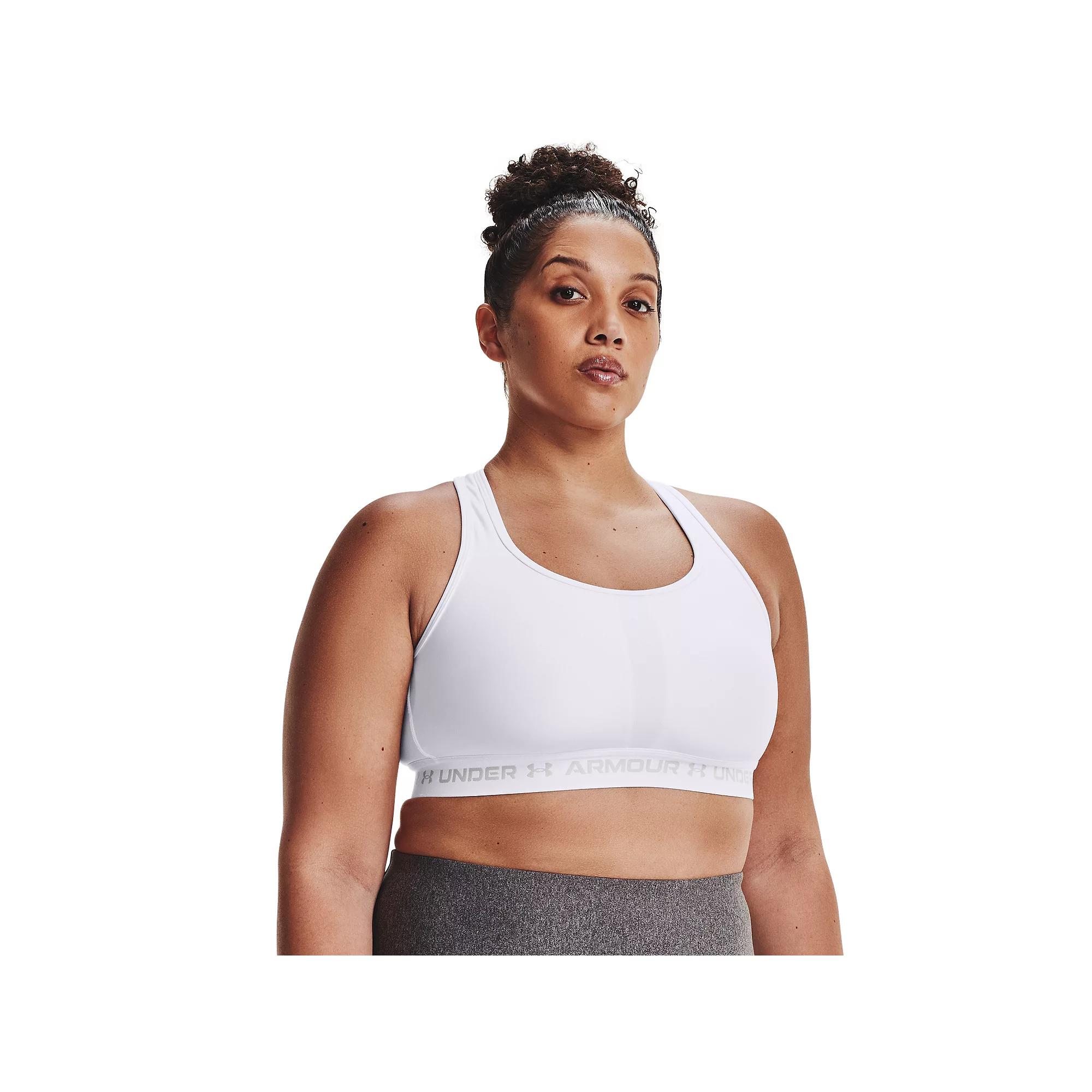 Plus Size Under Armour Crossback 2.0 Medium-Impact Sports Bra, Women's, Size: 1XL, White Product Image