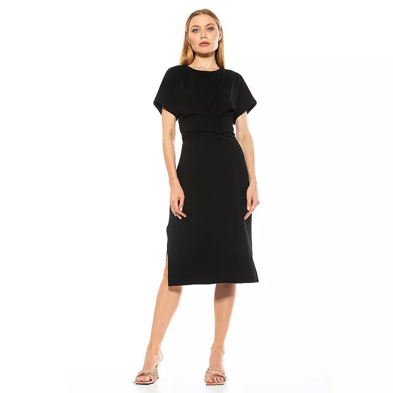 Women's ALEXIA ADMOR Knot-Waist Midi Shift Dress,  Product Image